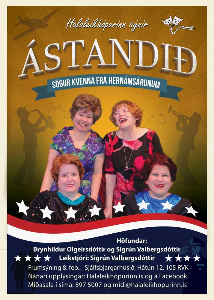 Veggspjald leikritsins Astandið, sögur kvenna frá hernámsárunum